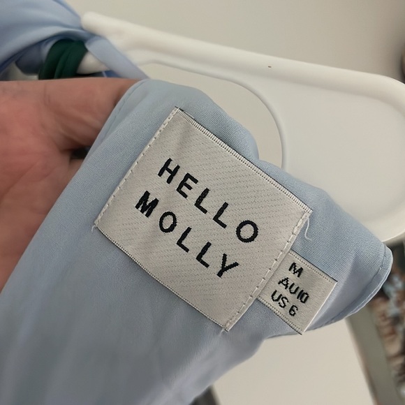 Hello Molly | Steel Blue Maxi Halter Dress | Size M | Only Worn Once! - Picture 5 of 5